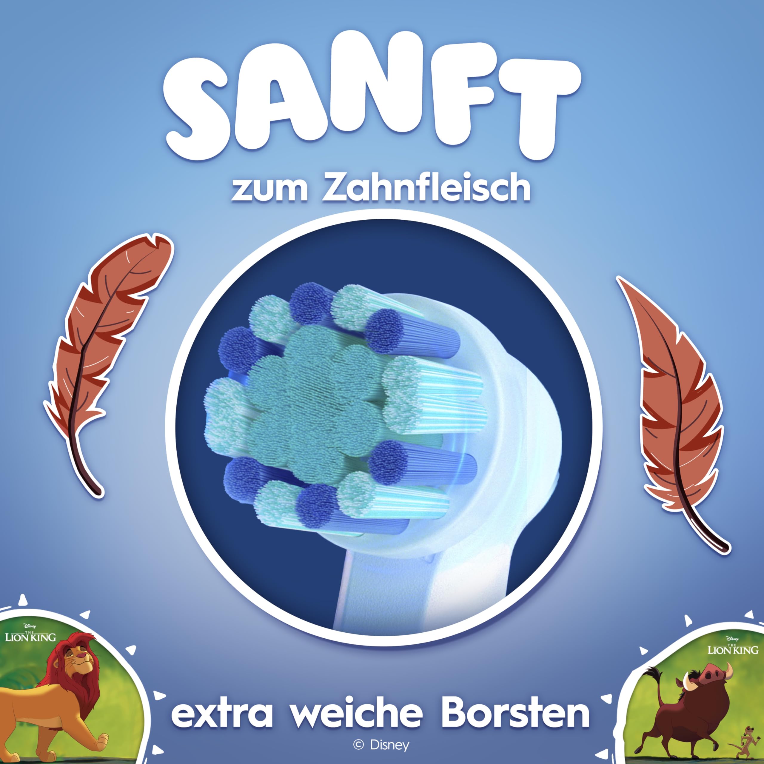 oral-b-aufsteckb-rsten-pro-kids-3-disney-k-nig-der-l-wen-8-st-ck-extra-weiche-bo image 6