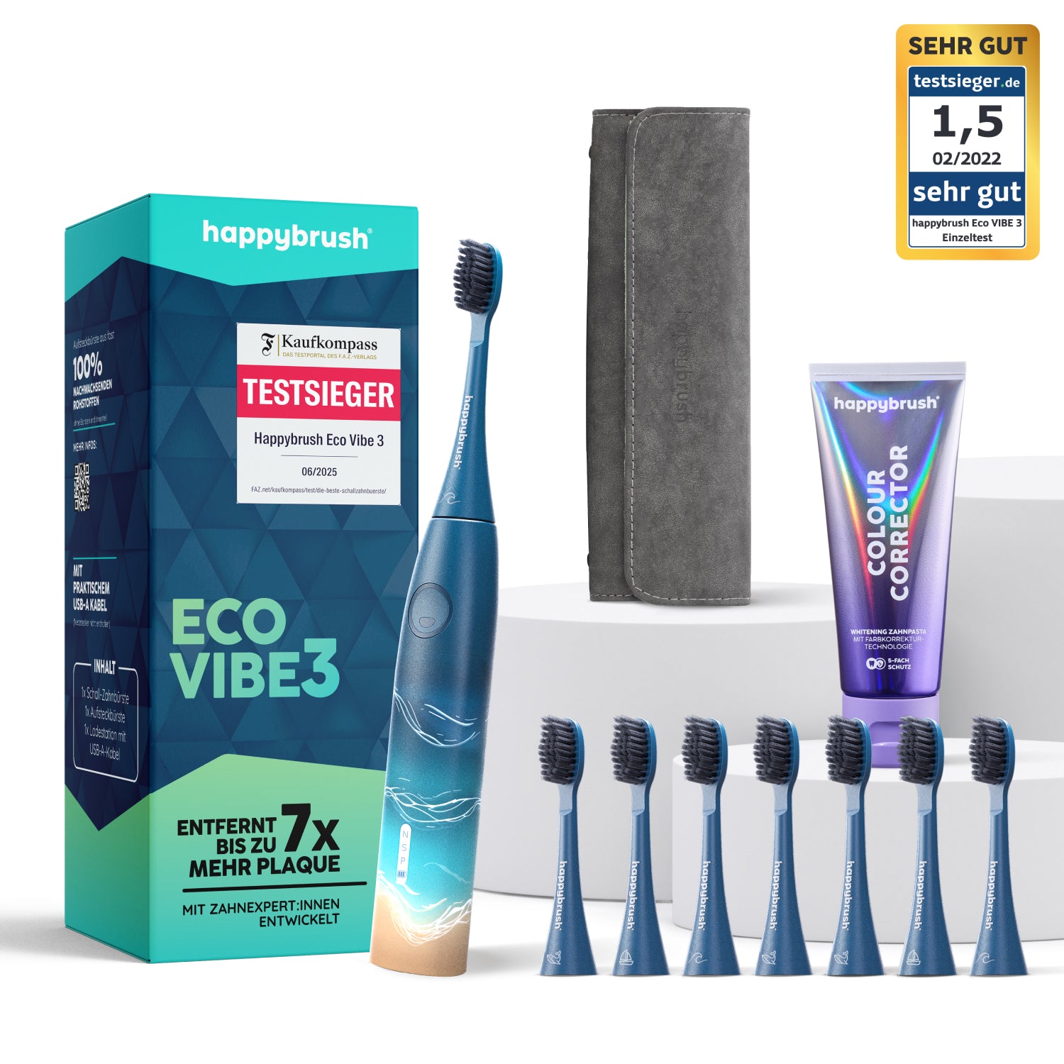 happybrush-eco-vibe-3-schallzahnb-rste-vorteilsset-ocean image 1