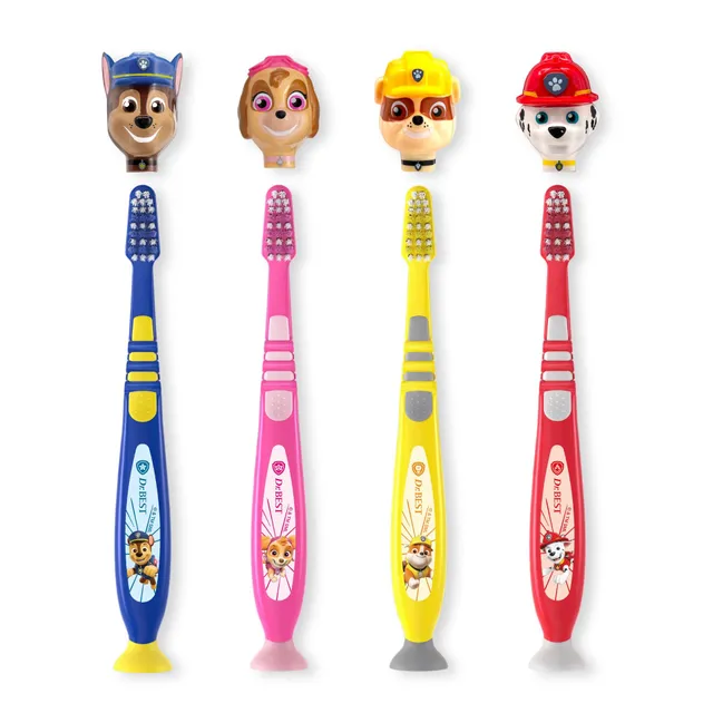 dr-best-paw-patrol-zahnb-rste-weich-mit-reisekappe-1-st-ck-milchzahnb-rste-f-r-k image 1