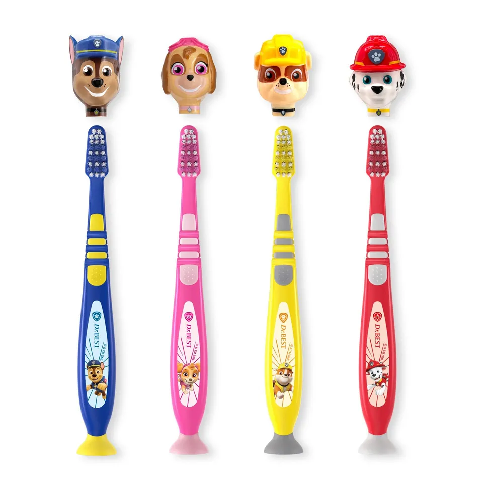 dr-best-paw-patrol-zahnb-rste-weich-mit-reisekappe-1-st-ck-milchzahnb-rste-f-r-k image 1