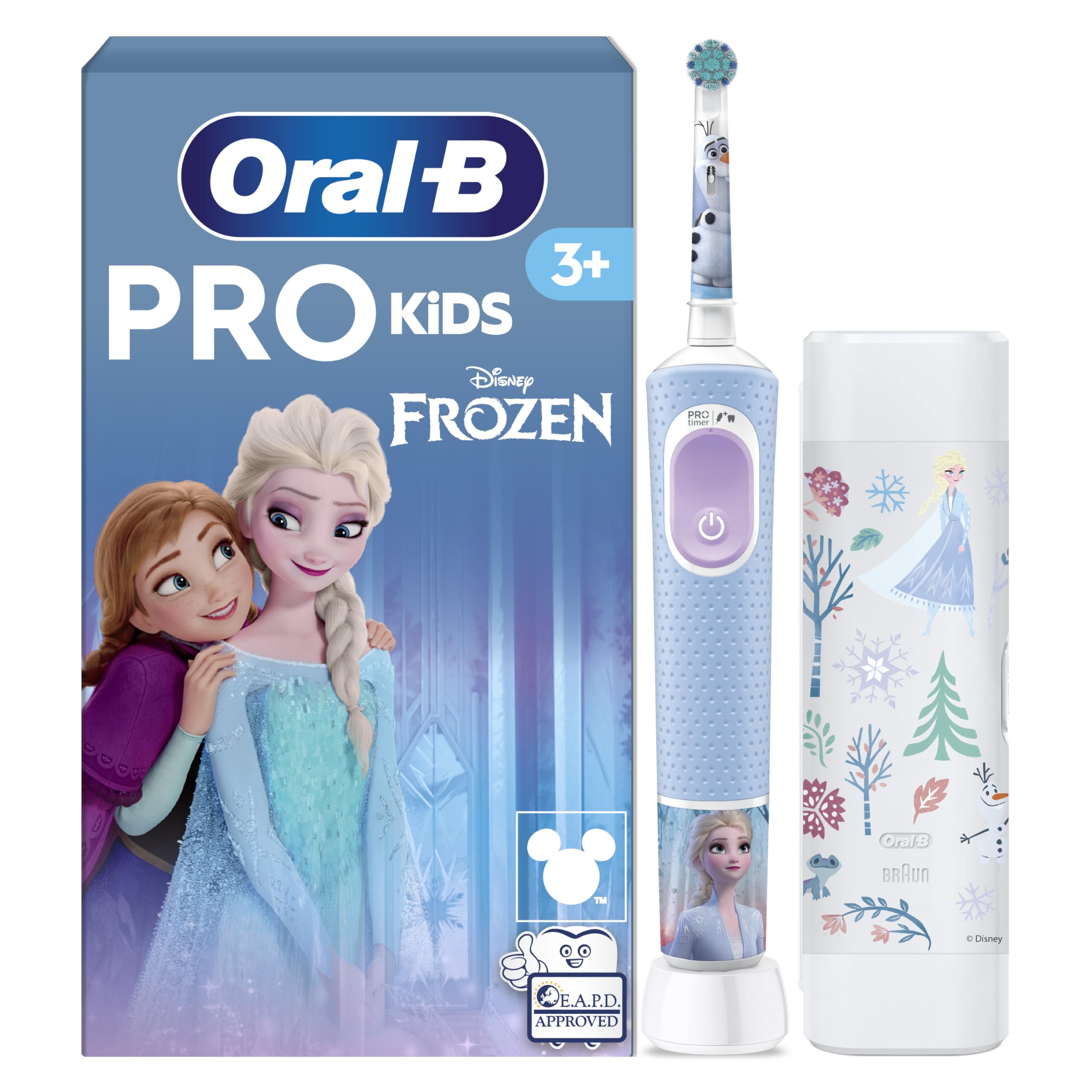 oral-b-pro-kids-frozen-elektrische-zahnb-rste-f-r-kinder-ab-3-jahren-blau-lila-m image 1