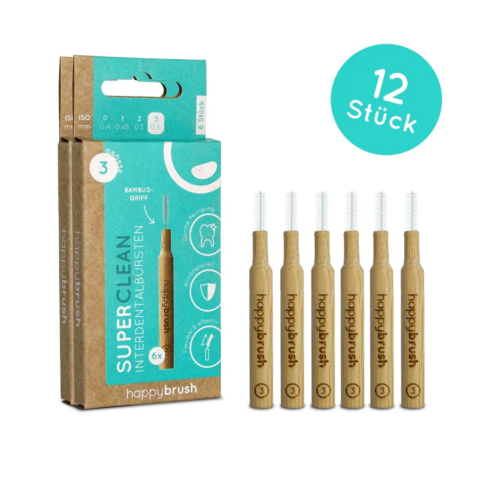 happybrush-superclean-interdentalb-rsten-iso-3-mit-antibakteriellen-borsten-und- image 1