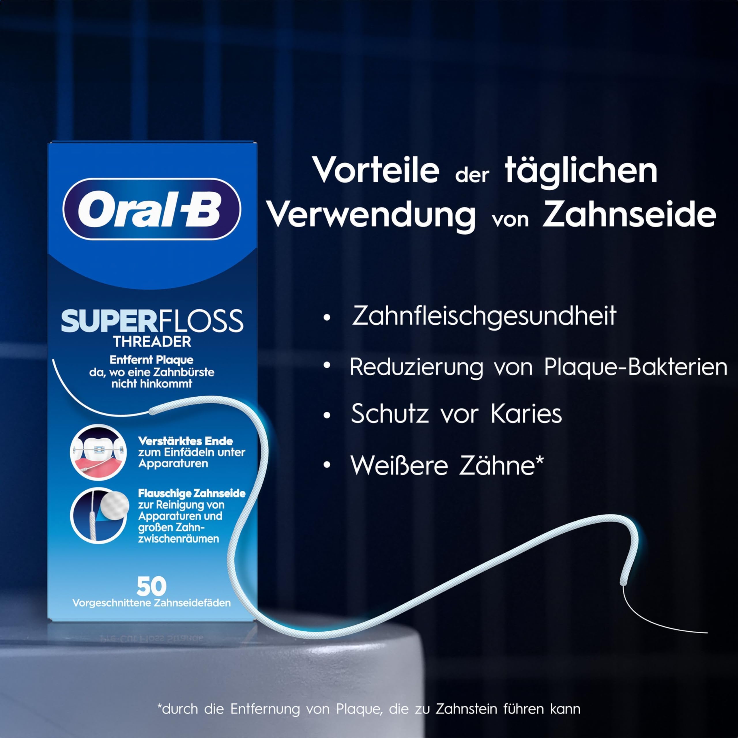 oral-b-superfloss-zahnseide-4x50-vorgeschnittene-f-den-blau image 2