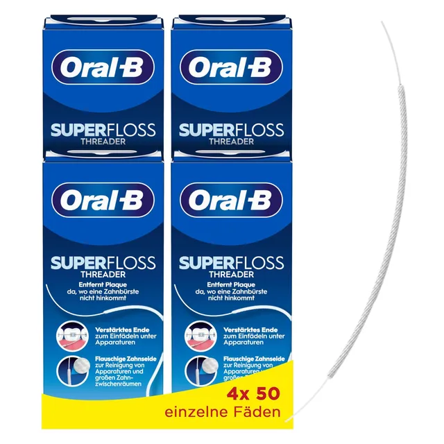oral-b-superfloss-zahnseide-4x50-vorgeschnittene-f-den-blau image 1