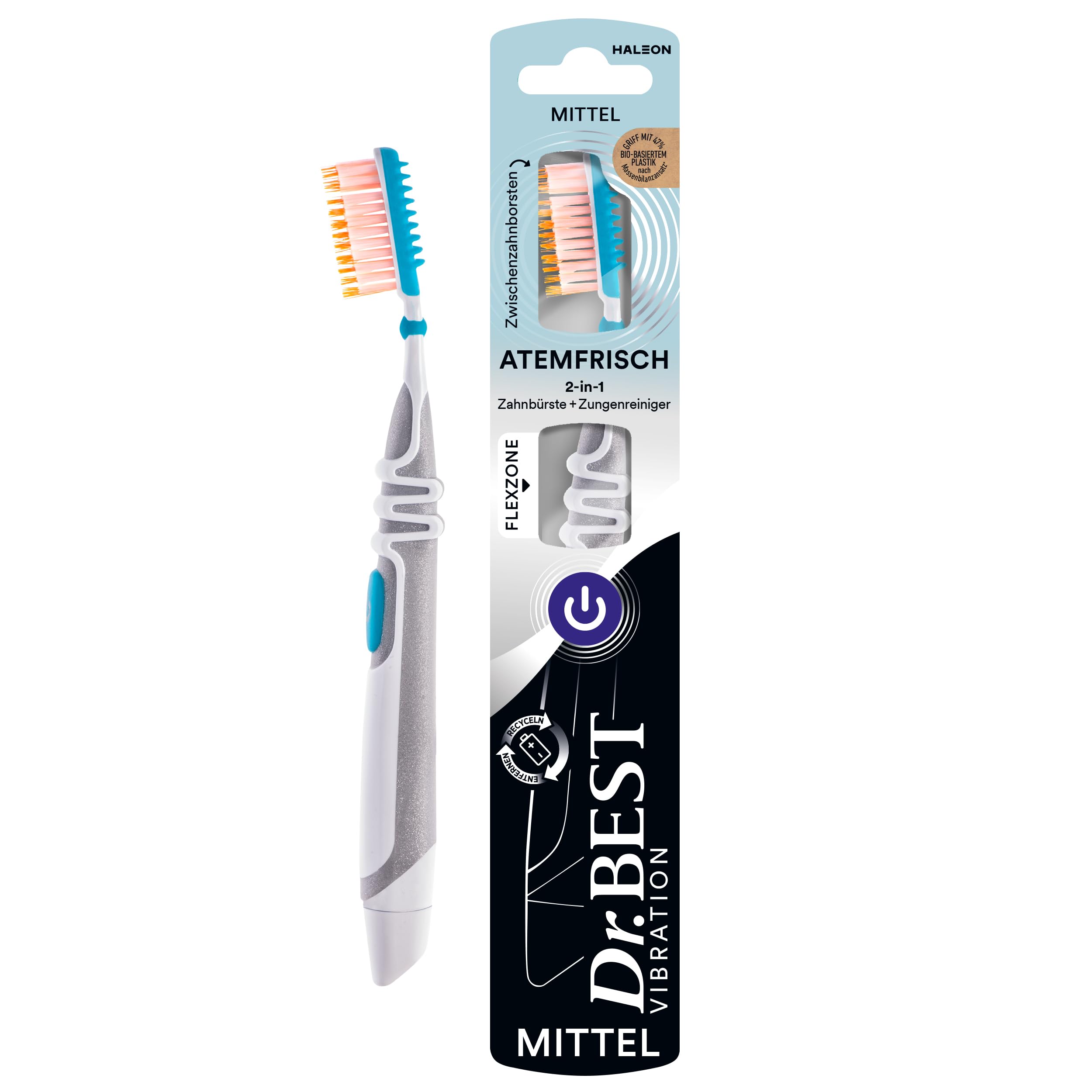 dr-best-vibration-atemfrisch-zahnb-rste-mittel-handzahnb-rste-mit-zungenreiniger image 1