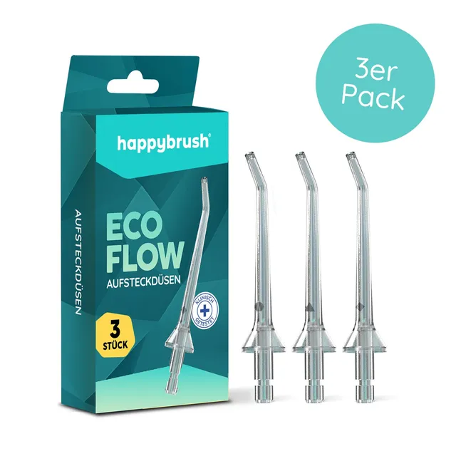 happybrush-eco-flow-aufsteckd-sen-3x-ersatzd-sen-f-r-munddusche-360-rotierbar image 1