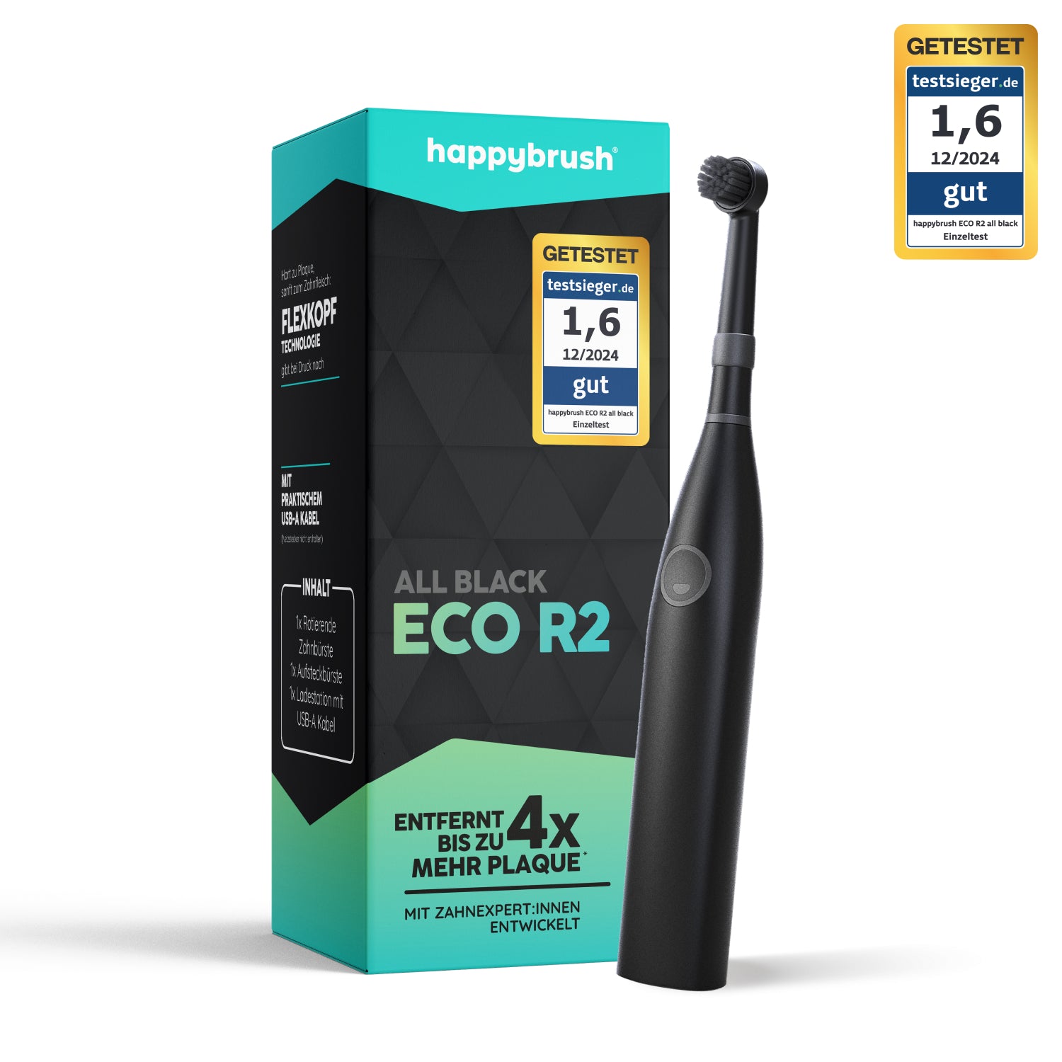 happybrush-eco-r2-rotierend-oszillierende-zahnb-rste-allblack image 1