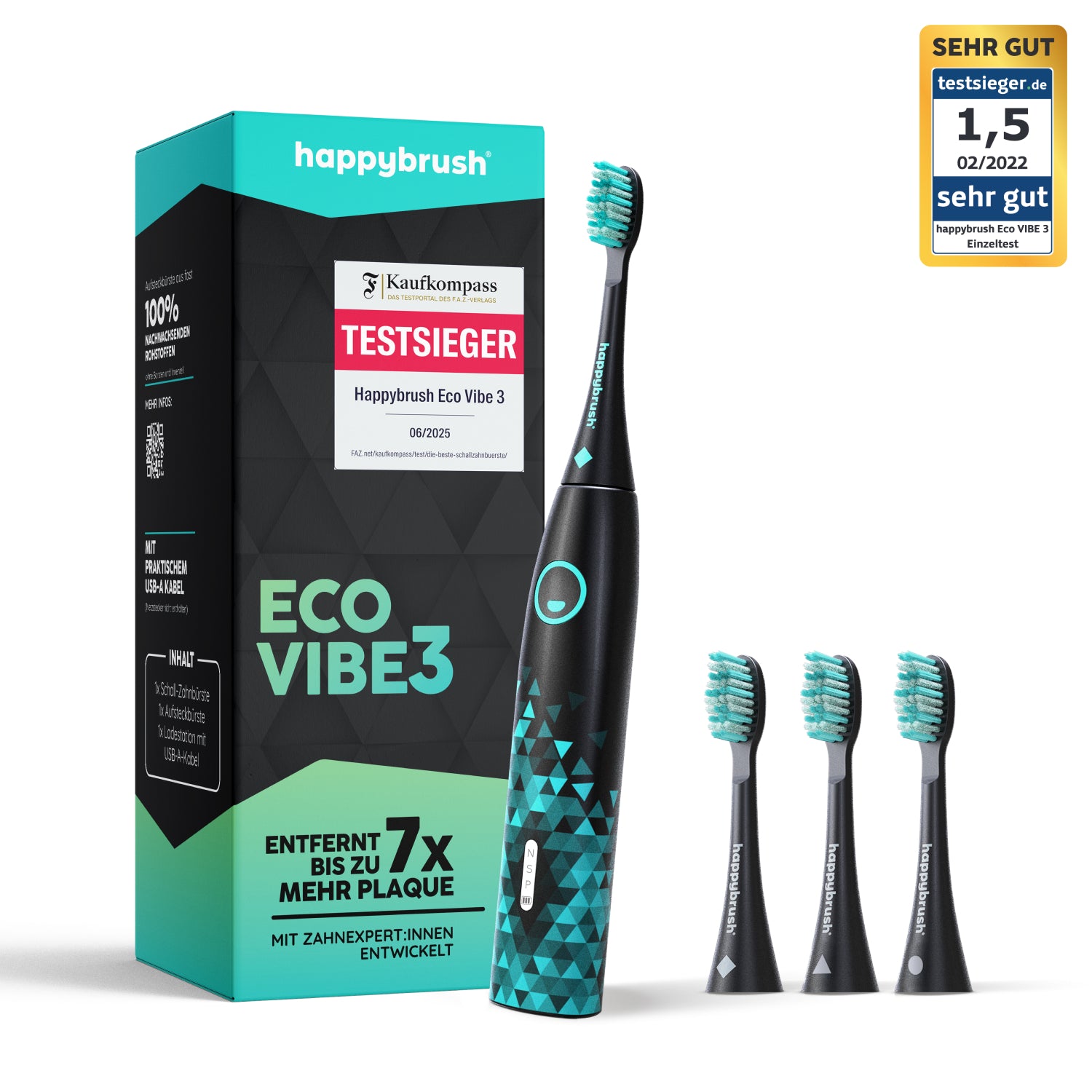 happybrush-eco-vibe-3-schallzahnb-rste-set-m-40-000-vibrationen-3-modi-100-recyc image 3