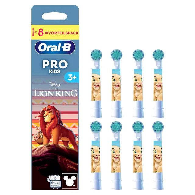 oral-b-aufsteckb-rsten-pro-kids-3-disney-k-nig-der-l-wen-8-st-ck-extra-weiche-bo image 1