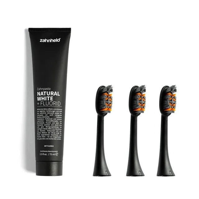 zahnheld-the-care-essentials-zahnpasta-natural-white-b-rstenkopf-pro-x-clean-kom image 1