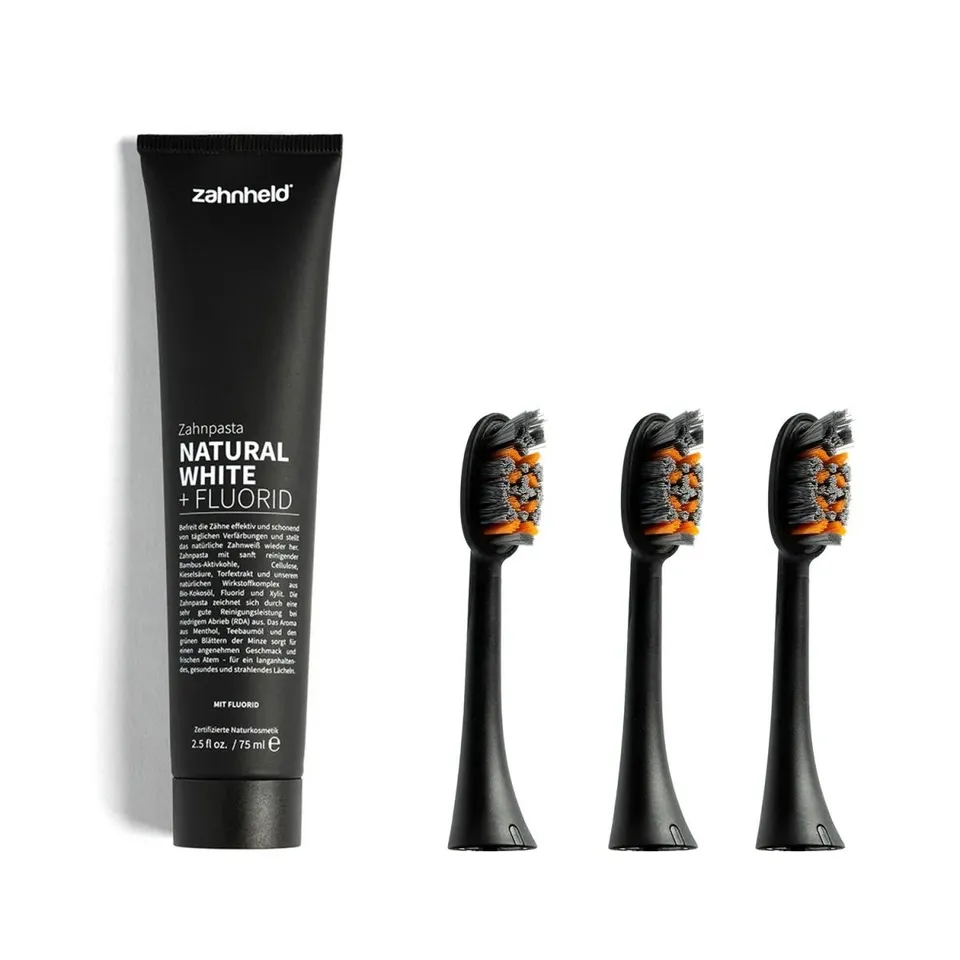 zahnheld-the-care-essentials-zahnpasta-natural-white-b-rstenkopf-pro-x-clean-kom image 1