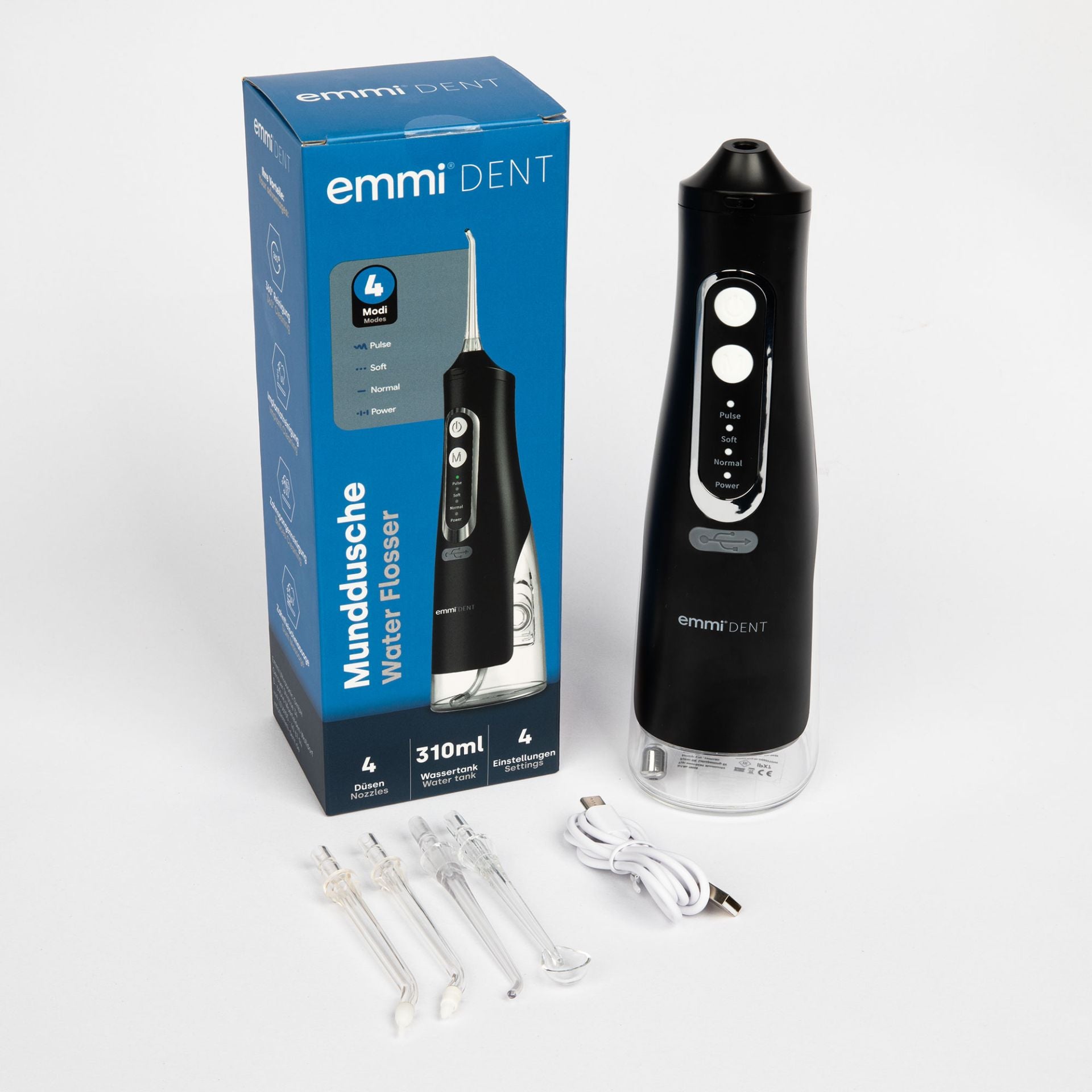 emmi-dent-munddusche-elektrische-wasserzahnseide-mit-4-reinigungsmodi-impuls-san image 2