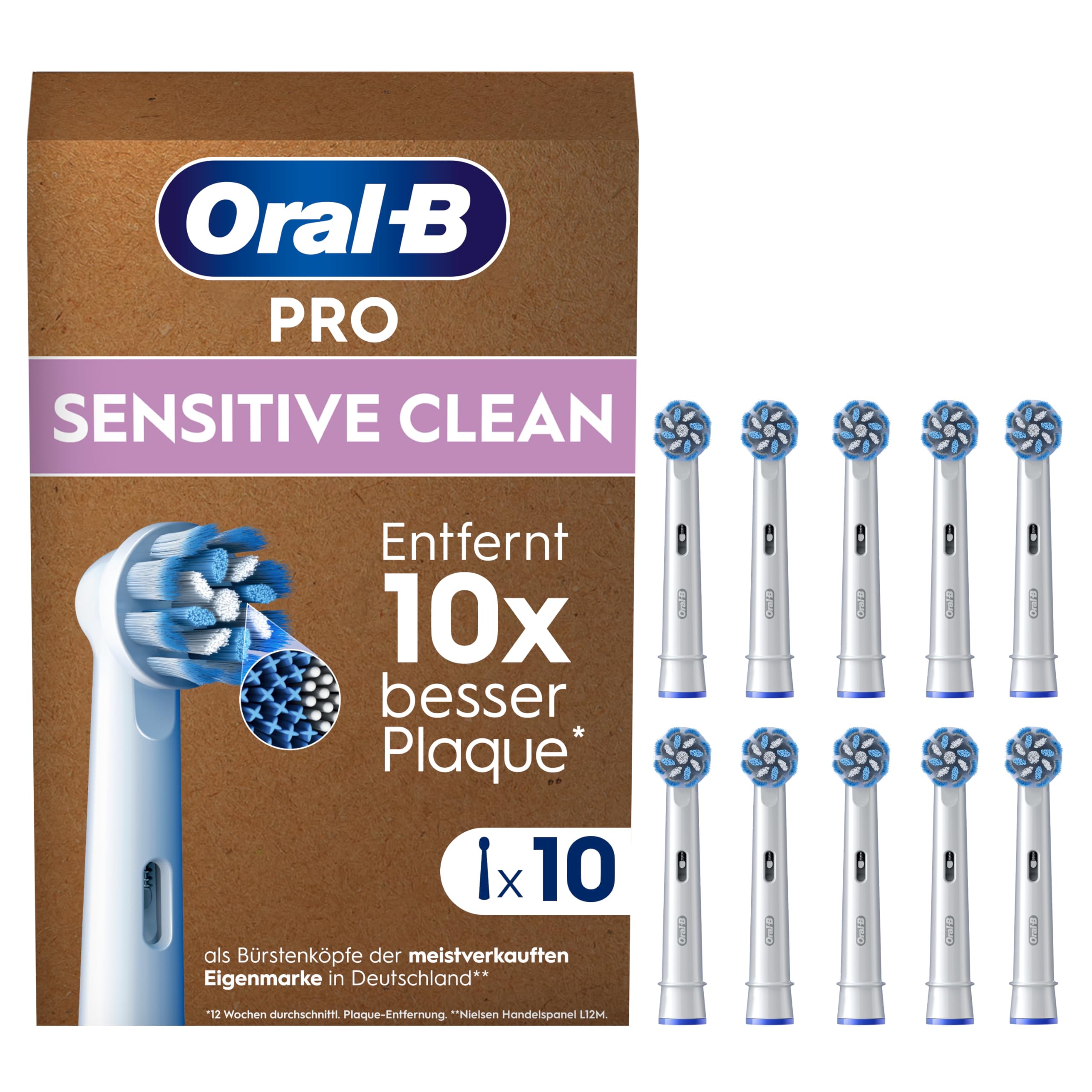 oral-b-aufsteckb-rsten-pro-sensitive-clean-10-st-ck-wei-f-r-elektrische-zahnb-rs image 1