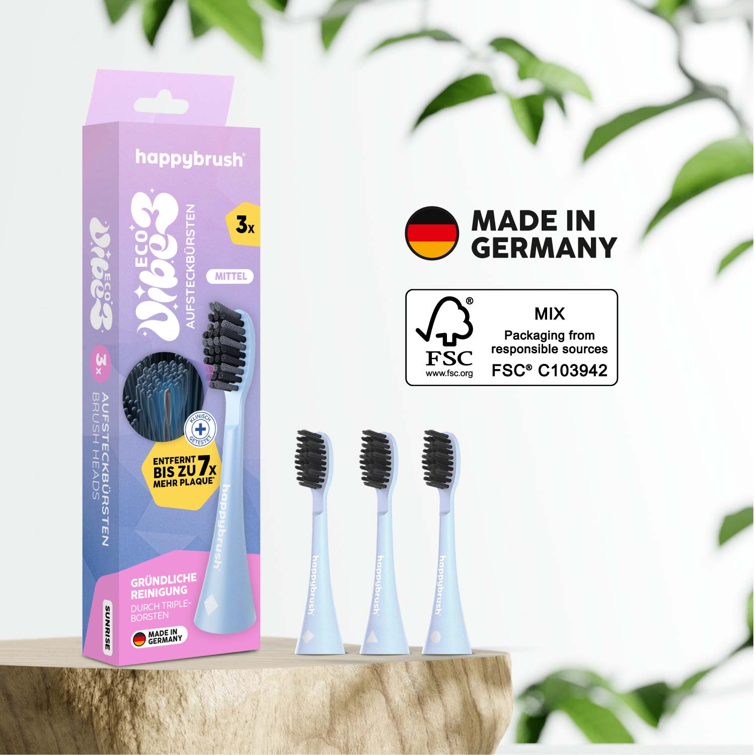 happybrush-aufsteckb-rsten-eco-vibe-3-sunrise-triple-borsten-mittlerer-h-rtegrad image 4