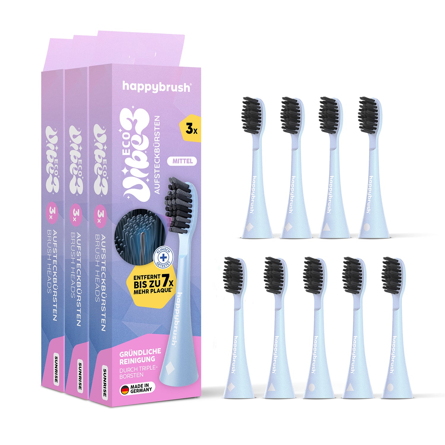 happybrush-aufsteckb-rsten-eco-vibe-3-sunrise-triple-borsten-mittlerer-h-rtegrad image 7