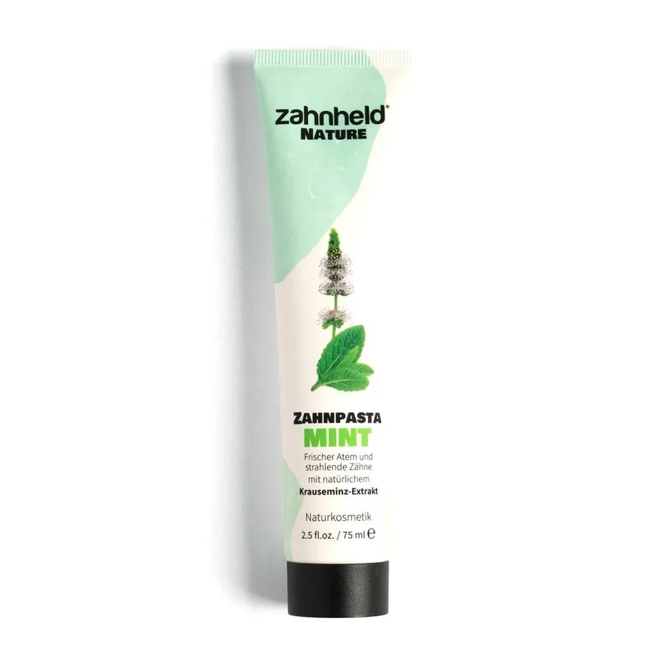 zahnheld-zahnpasta-mint-1450-ppm-fluorid-krauseminze-kariesschutz image 1