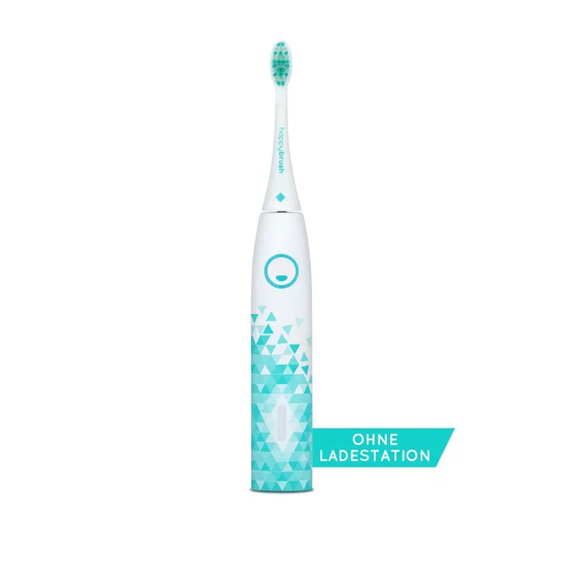 happybrush-vibe-3-schall-zahnb-rste-handst-ck-white-mint-ersatzger-t-ohne-ladest image 1