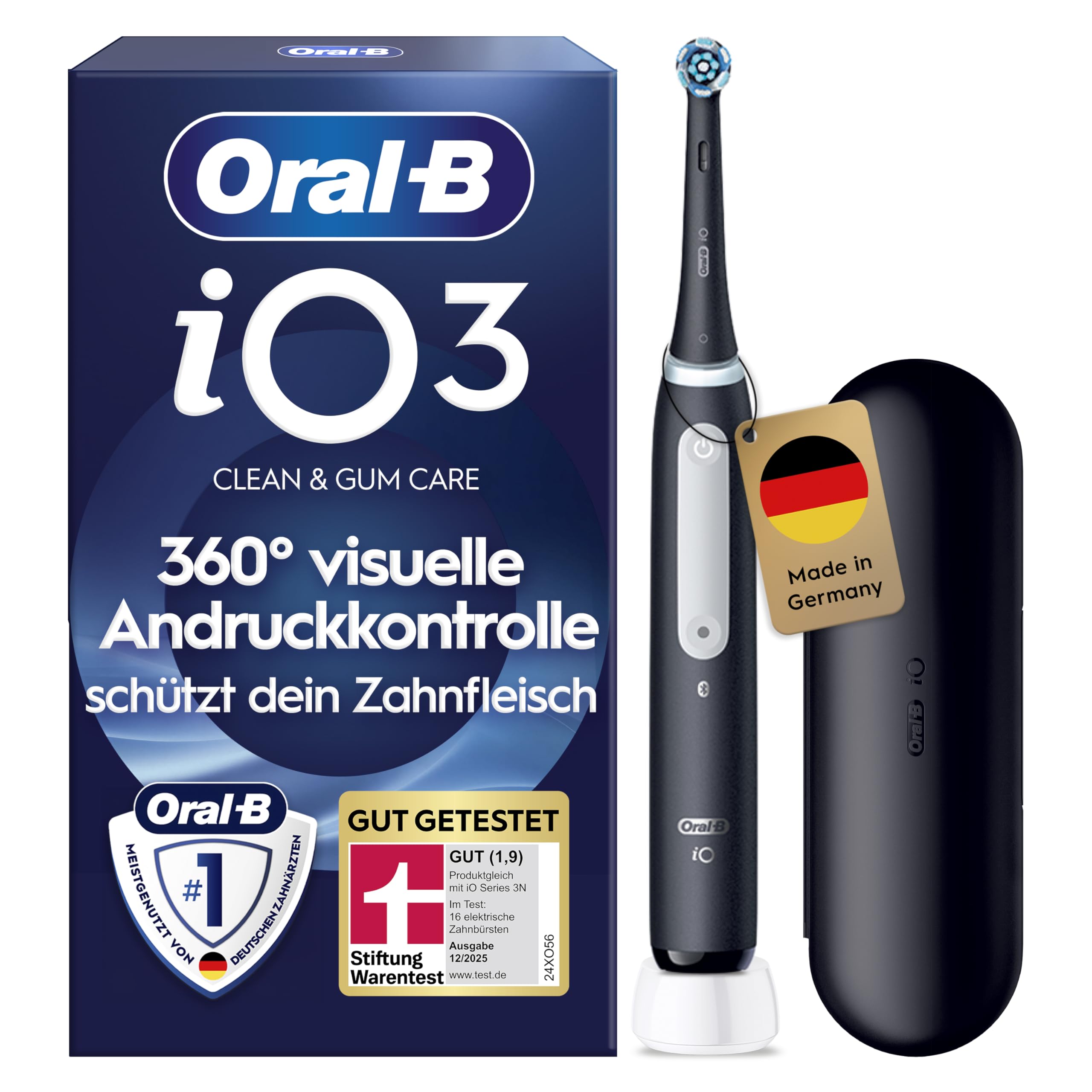 oral-b-io-series-3-elektrische-zahnb-rste-schwarz-mit-io-andruckkontrolle-und-3- image 1