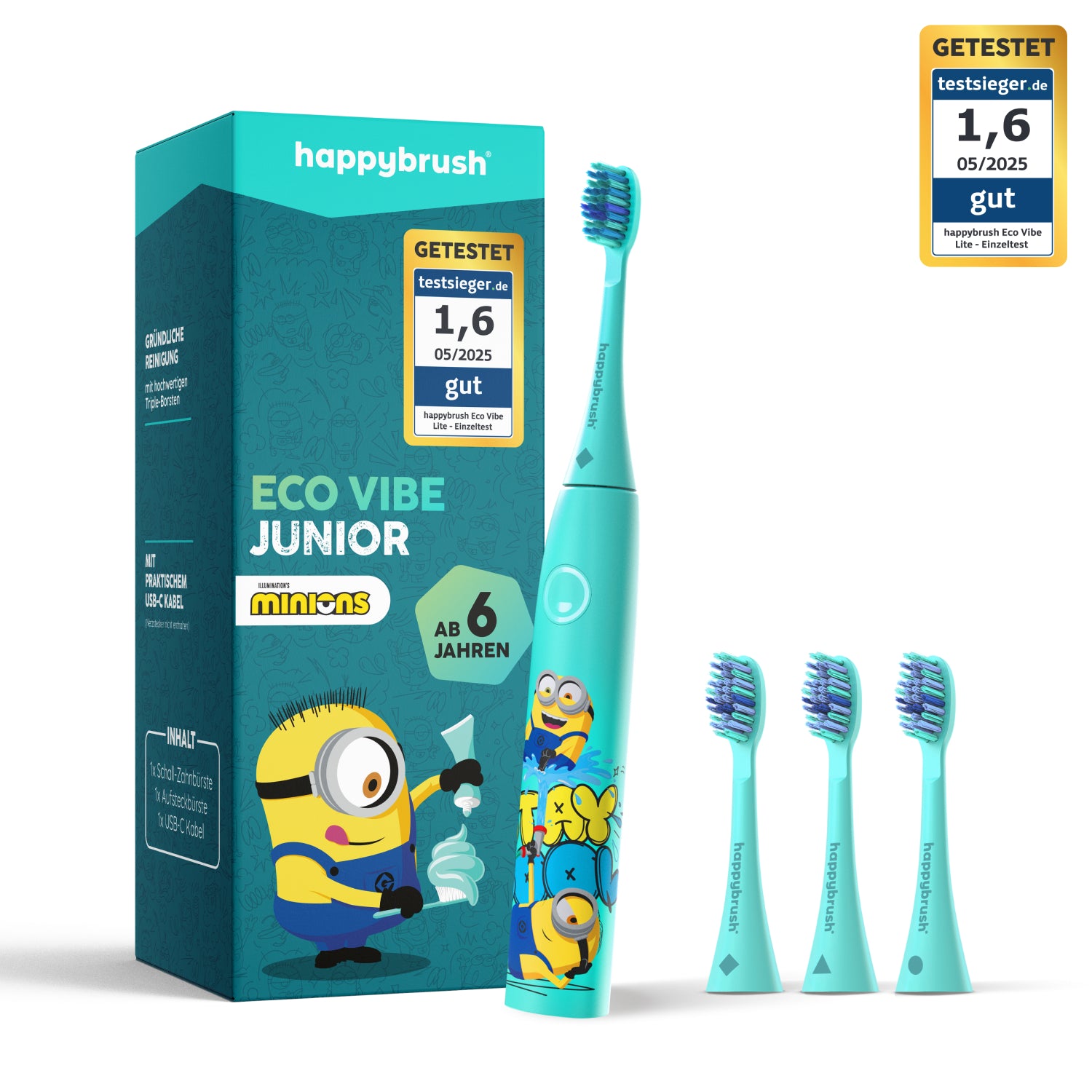happybrush-eco-vibe-junior-schallzahnb-rste-minions image 2