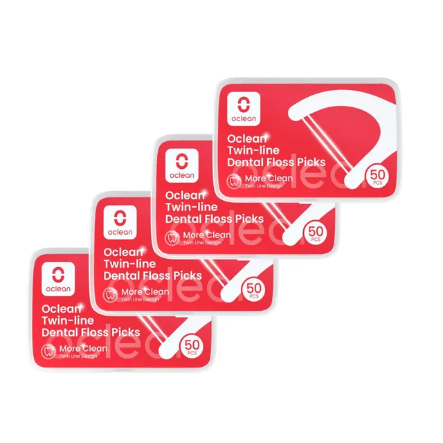 oclean-twin-line-zahnseide-4er-pack-gewachst-mit-minzgeschmack-f-r-enge-zahnzwis image 1