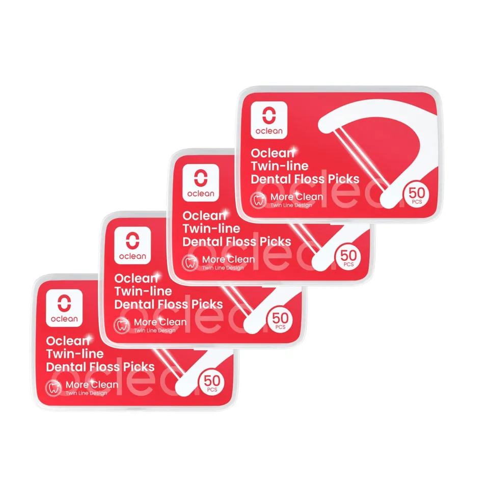 oclean-twin-line-zahnseide-4er-pack-gewachst-mit-minzgeschmack-f-r-enge-zahnzwis image 1