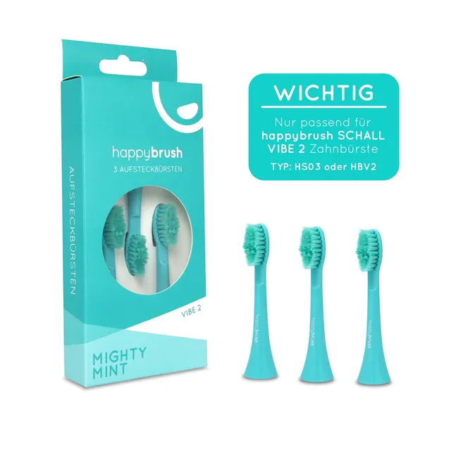 happybrush-vibe-2-aufsteckb-rsten-mint-3er-pack-kompatibel-mit-vibe-2-hs03-hbv2 image 1