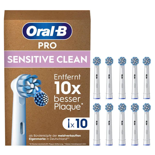 oral-b-aufsteckb-rsten-pro-sensitive-clean-10-st-ck-wei-f-r-elektrische-zahnb-rs image 1