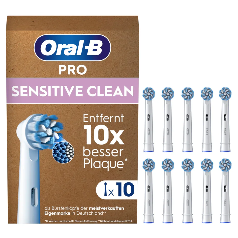 oral-b-aufsteckb-rsten-pro-sensitive-clean-10-st-ck-wei-f-r-elektrische-zahnb-rs image 1