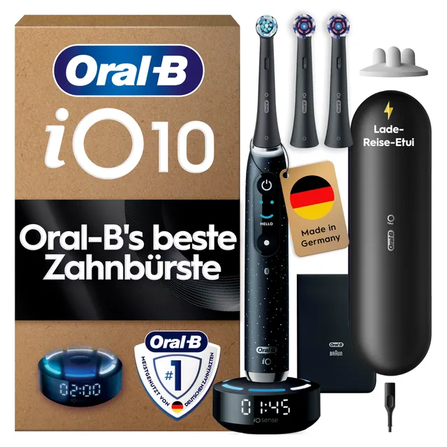 oral-b-io-series-10-elektrische-zahnb-rste-schwarz-mit-io-sense-ladestation-reis image 1