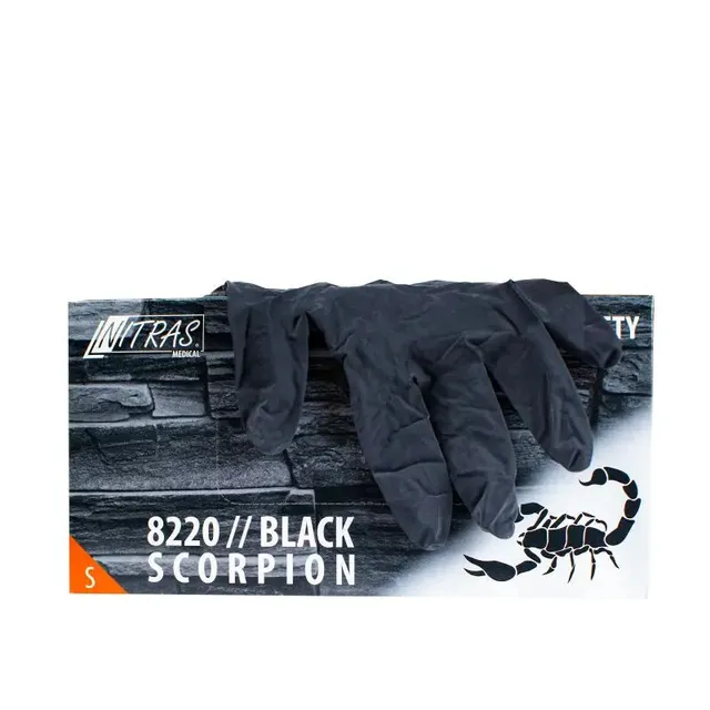 emmi-dent-latexhandschuhe-black-scorpion-schwarz-100-st-ck image 1