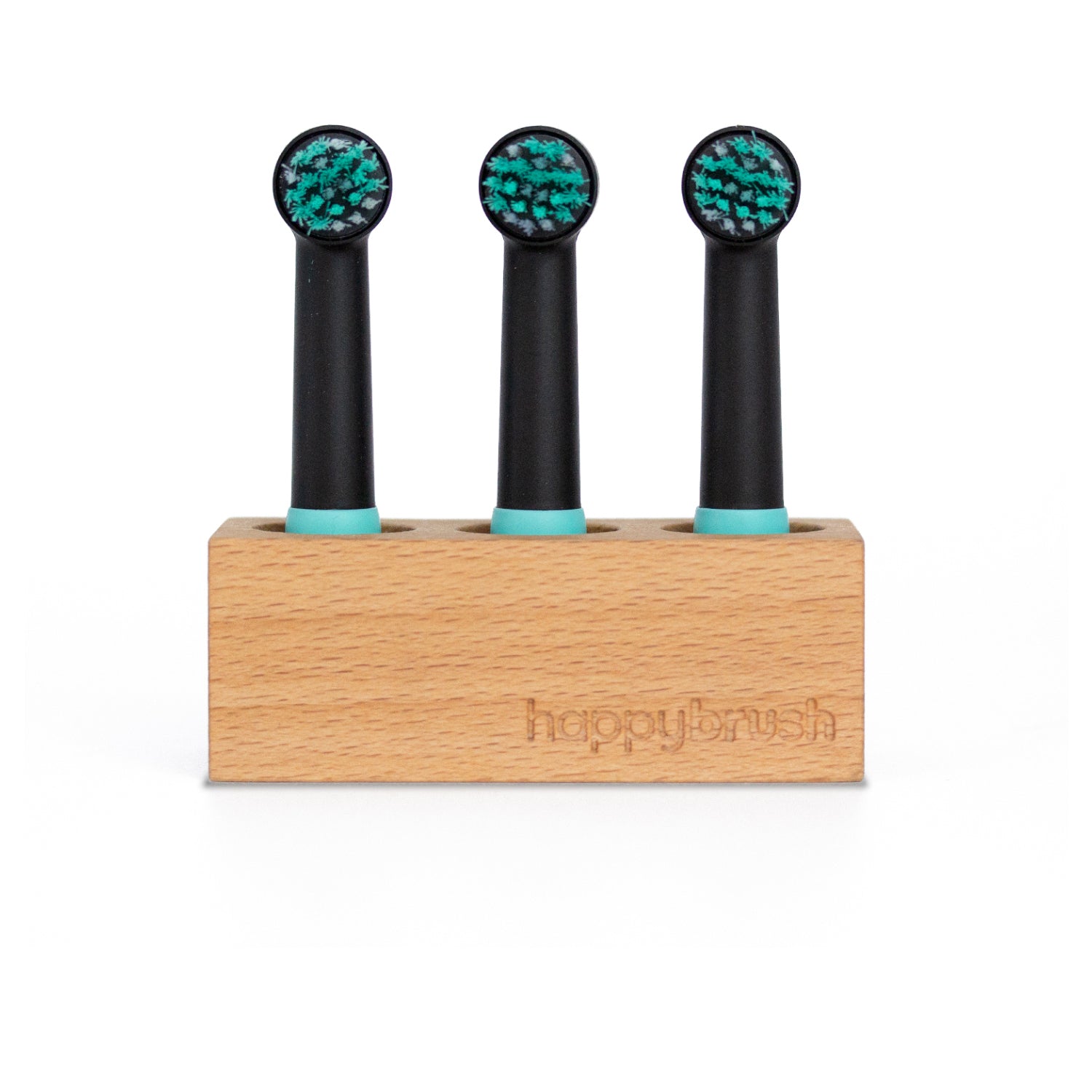 happybrush-cube-halterung-f-r-aufsteckb-rsten-buchenholz-st-nder-f-r-bis-zu-3-b- image 2