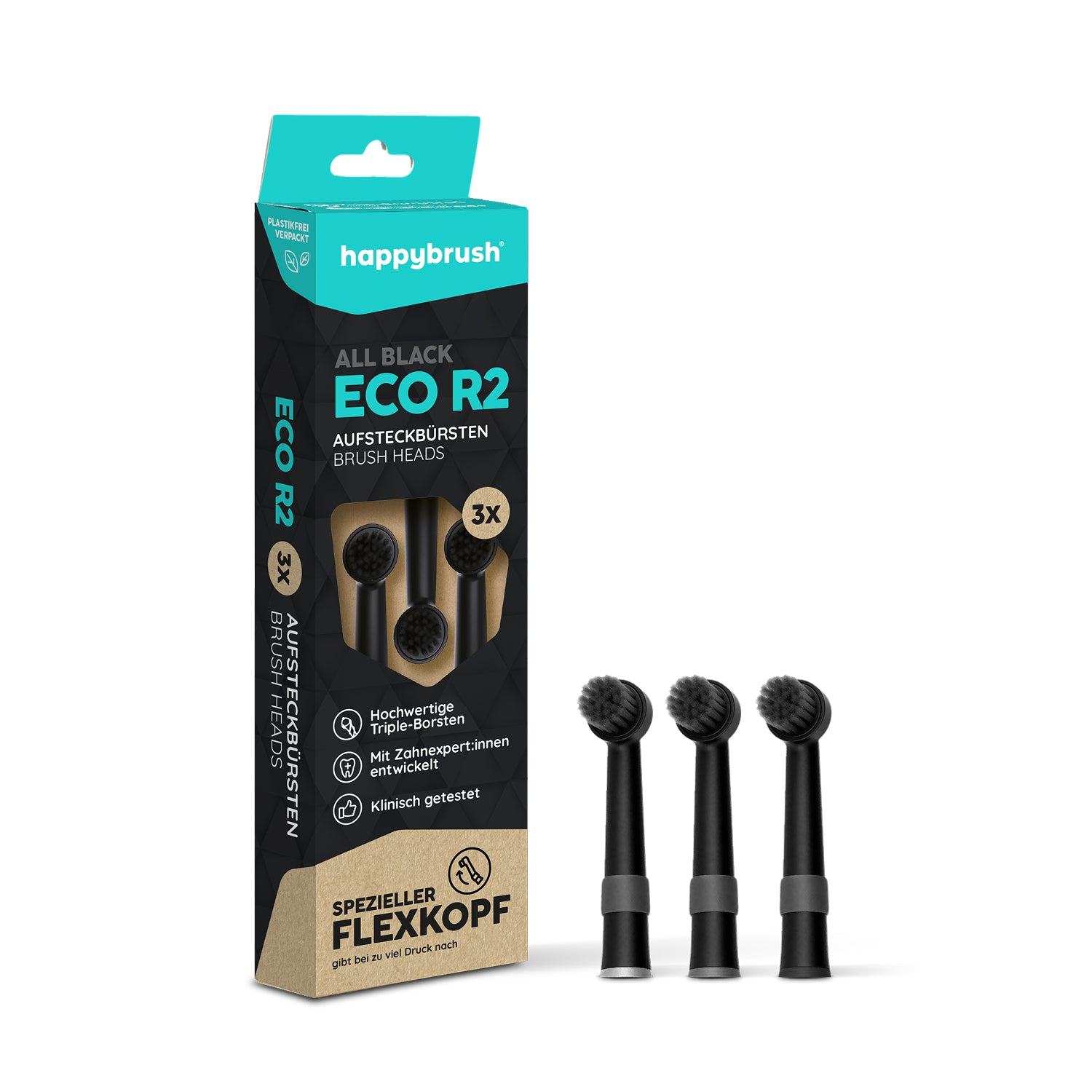 happybrush-aufsteckb-rsten-r2-allblack-rotierende-ersatzb-rsten-mit-aktivkohle-b image 1